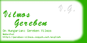 vilmos gereben business card